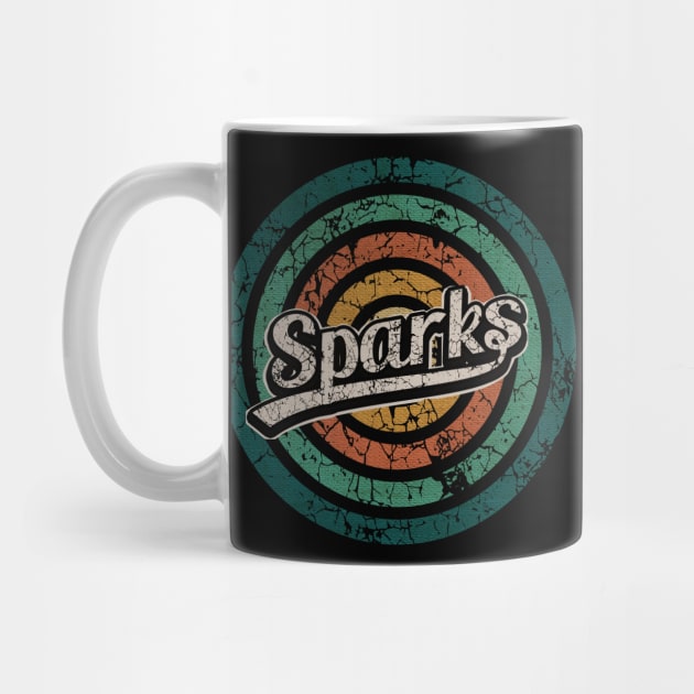 Sparks // Retro Circle Crack Vintage by People Mask